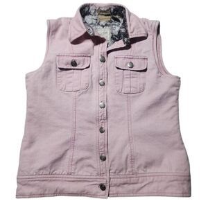 Ruff Hewn Sleeveless Pink Denim Vest Size Small